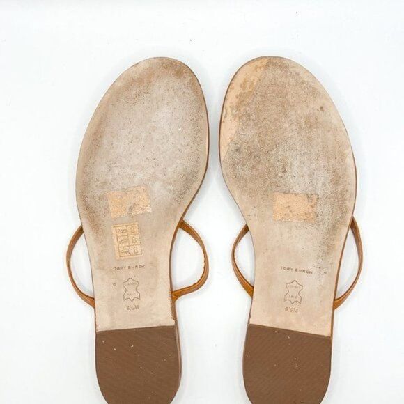 Tory Burch Aged Camello Miller Knotted Leather Sandal, Size 8.5 - Picture 4 of 4